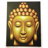 Obraz Hlava buddhy - hnědý - velký